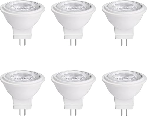 Makergroup MR11 Gu4.0 - Bombilla LED de dos pines, 3 W, 12 VACCC, focos LED de bajo voltaje, blanco cálido, 2700 K-3000 K para iluminación de