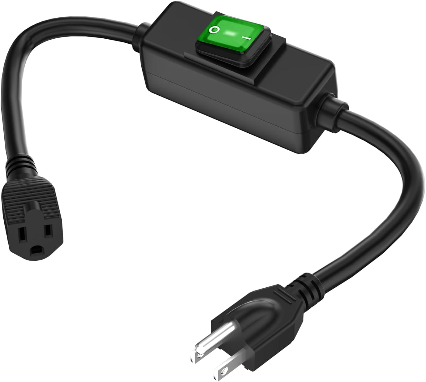 3Prong Outdoor Waterproof Extension Switch Cord, inLine On/Off Switch