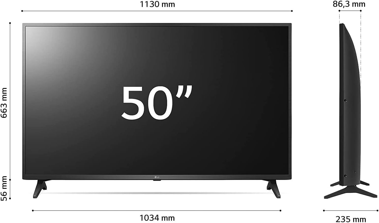 Smart TV LG 50UQ7500 4K UHD Pollici - Dettaglio