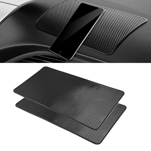 DYMHQ - 2Pcs Large Anti-Slip Car Dashboard Sticky Pads, 27 x 15cm Non-Slip Sticky Gel Car Dirt Mats, Anti-Slide Fixate Sticky Mat, Self-Adhesive Washable Dashboard Grip Mats for Phones Glasses Keys - -4%