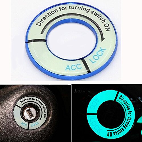 イーグレーリッチ フォー プジョー301 2008エリゼ307 308S C4L4083008特別なイグニッション キー リング発光装飾カバー ブルー