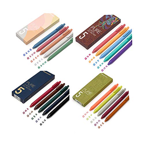 4 Packs KACO Bolígrafo de Gel Retráctil 20 Colores Extra Fino 0.5mm miniatura 4