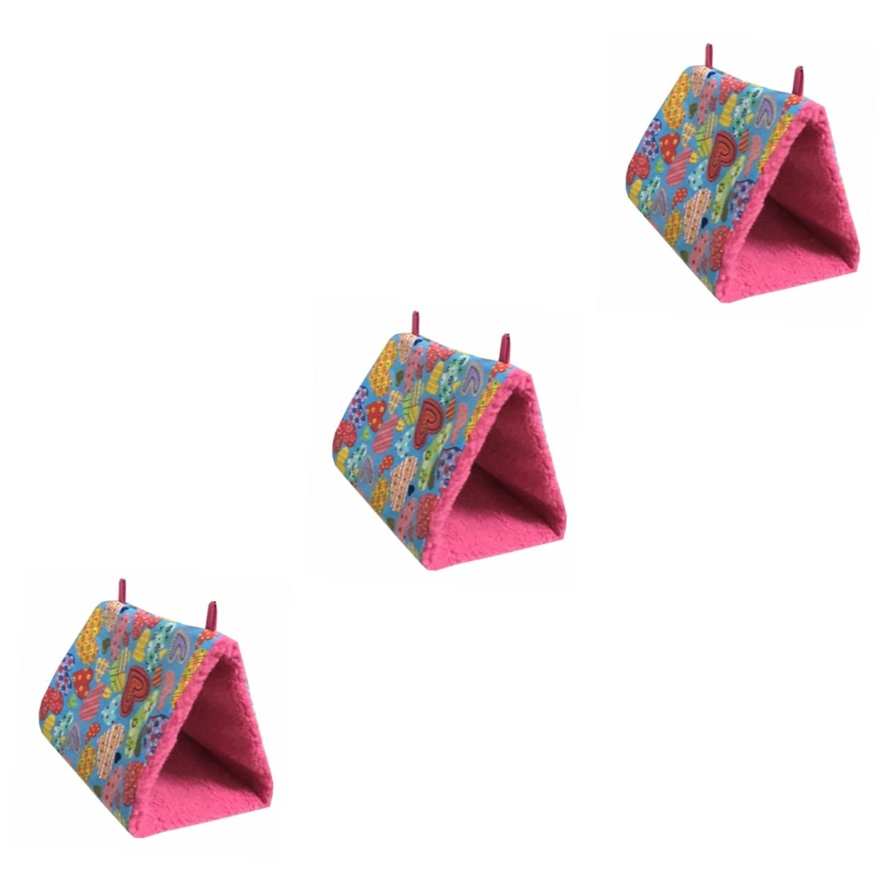 DOITOOL 3 Piezas Juguetes pajaros Accesorios para pájaros Hamacas para pájaros Hamacas de pájaros Accesorios para Aves Juguetes para pájaros triángulo Hamaca de pájaro Nido de Pájaro