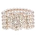 Produktbild ArtiDeco 1920s Armband Perlen Damen Gatsby Kostüm Zubehör Blinkende Kristall Armreif 20er Jahre Accessoires für Damen (Stil 3-Rose Gold)