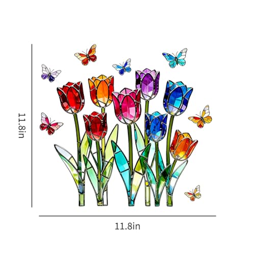 Vinilo decorativo para ventana tulipán miniatura 5