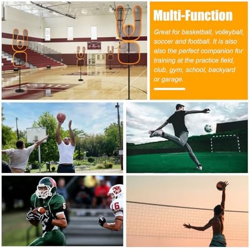 Height Adjustable Dummy Basketball Training Mannequin with Round Base for Dribbling Practice - Set of 2, Ideal for Coaches and Players