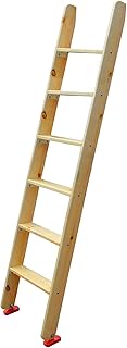 Wooden Bunk Ladder for Rv Bed/Loft Bed/High Beds, 56 69 Inch Camper Bunk Ladder with Hook, Twin Bed/Attic Platform Step Ladder Adults, Load 150KG (Color : A, Size : 6-Step (1.75m/69 Inch/6 FT)) Full