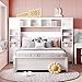 Harper & Bright Designs White Full Platform Bed with All-in-One Cabinet and Shelf Modern Wooden Full Beds with 4 Storage Drawers, Full Size Bed Frame for Bed Room, No Box Spring Needed