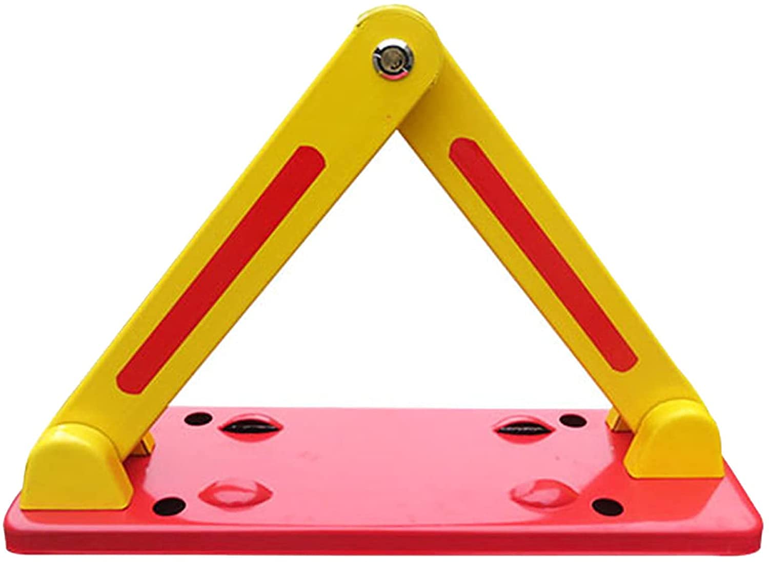 HCZKIUJY Heavy Duty Parking Barriers Anti-Collision Fixed Parking Piles Triangular Foldable Parking Space Lock For Private Upper Lock Safety Barrier