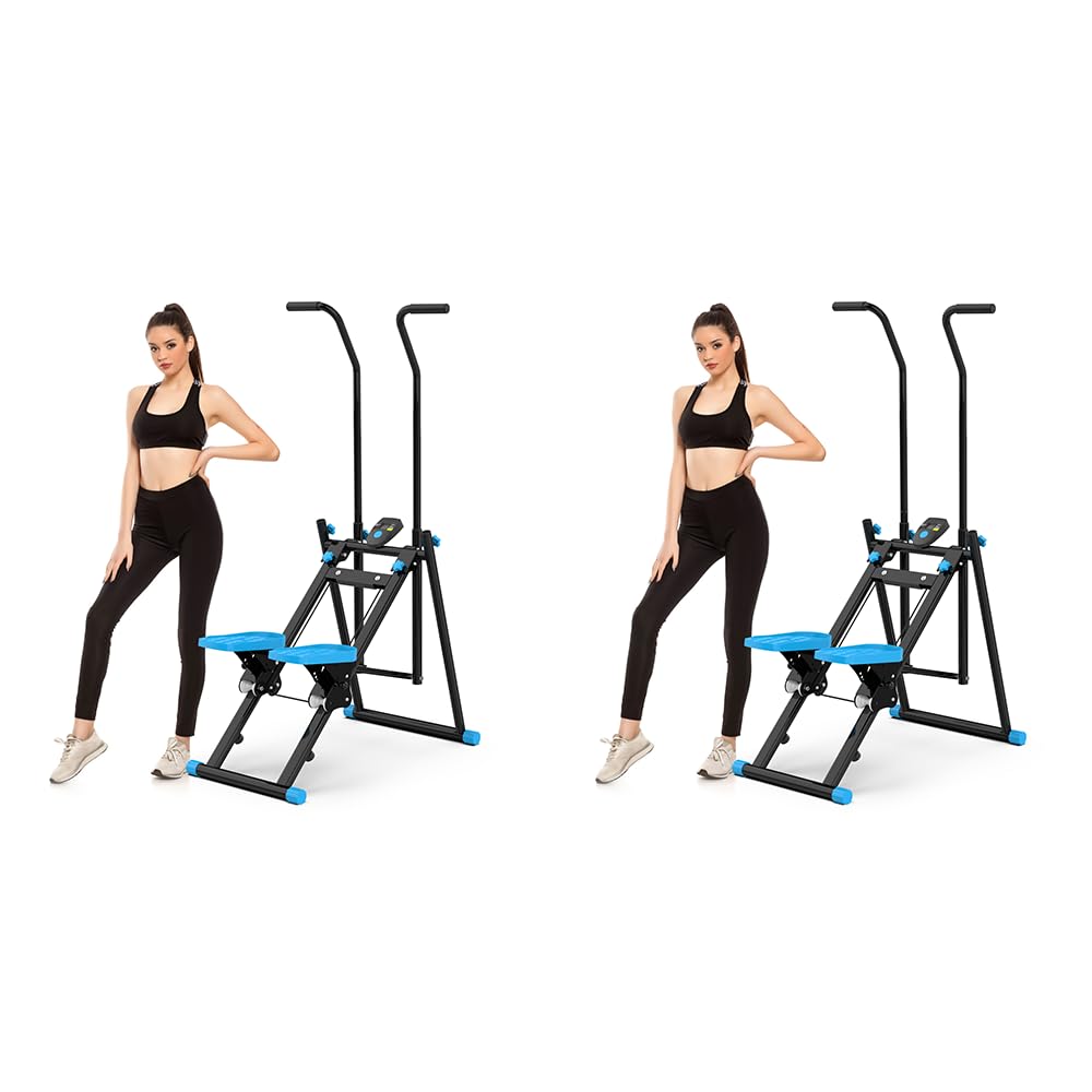 Stepper for Home - Upgrade Vertical Climbing Training Device, Climbing Fitness Equipment for Full Body Workouts with Sturdy Frame Construction and Adjustable Handles