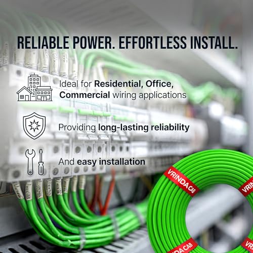 Image of Green 0.75MM Insulated Electrical Wire | Flexible CCA Copper Cable for Household, Office & Industrial Use