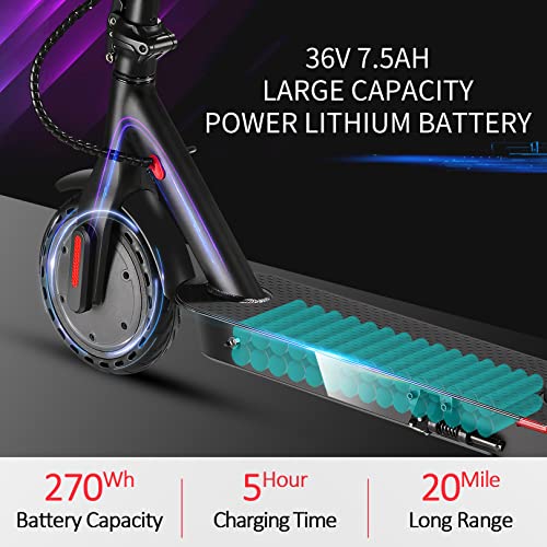 Electric Scooter For Adults Commuting,350W Motor,Up To 20 Mile Range & 16 Mph Speed,8.5" Solid Tire E-Scooter,Foldable Portable Aluminum Electric Bike,With Headlight Brake Light Bell And Disc Brake #TOP4