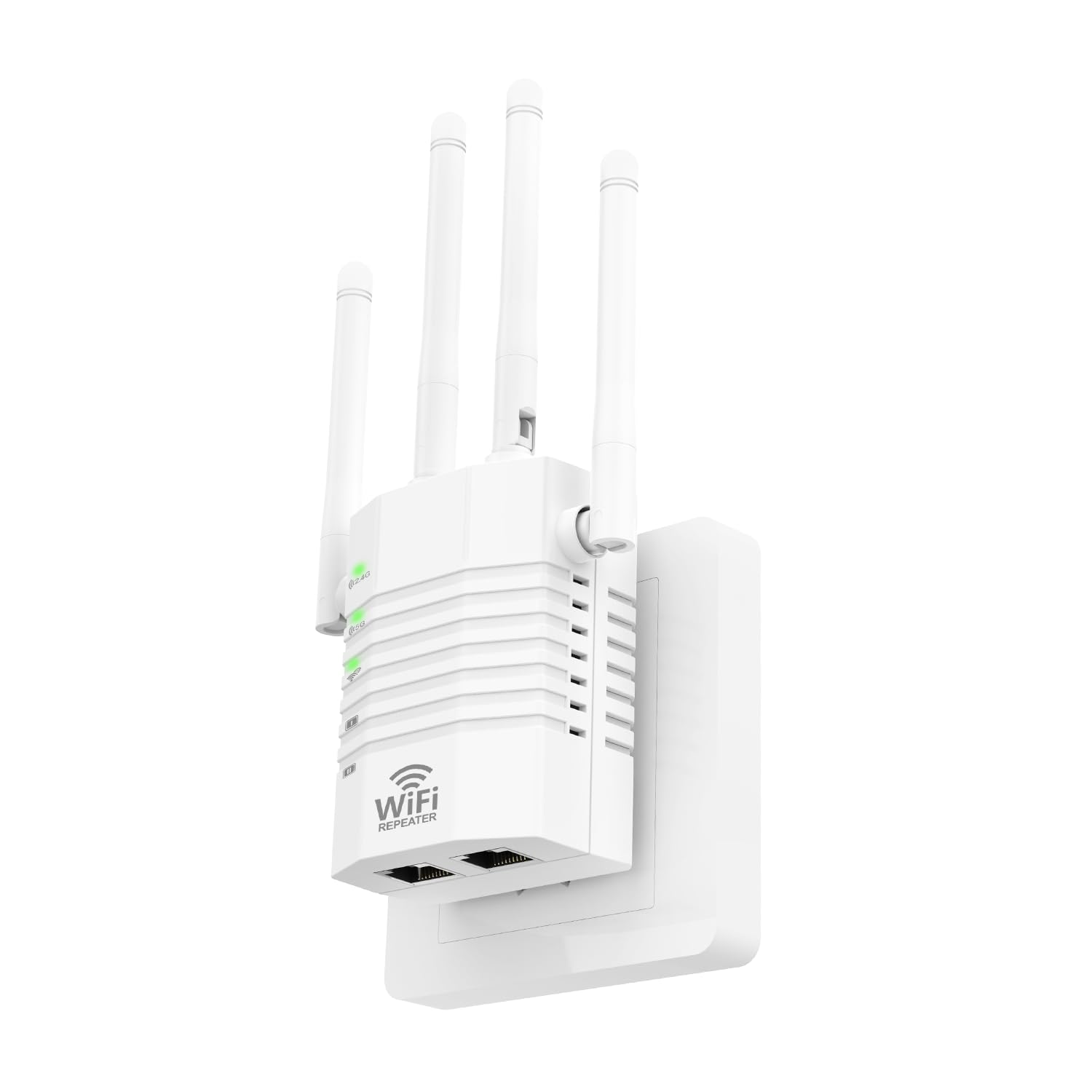 Easy Set up WiFi Extender Signal Booster,2 Ethernet Ports,Covers 105-Device