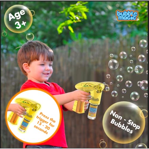 Image of Bubble Magic Light Up Electronic Bubble Blaster - Yellow