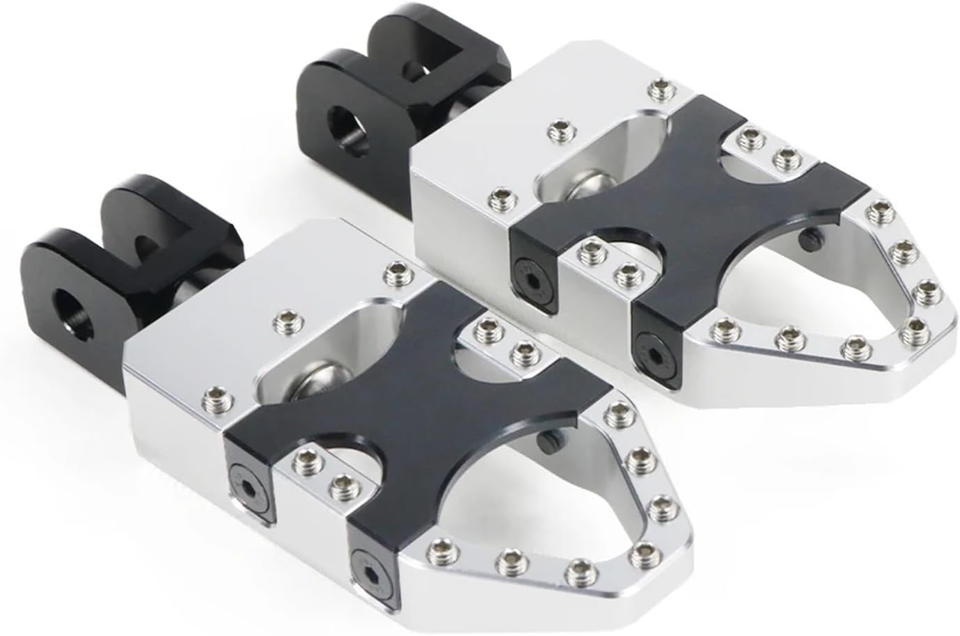 Wide Rear Foot Pegs Pedals Rest Footpegs Compatible With CB600F Hornet CBR600F CB1000R CBR600RR CBR900RR FIRE BLADE VTR1000 SP-1(Black)