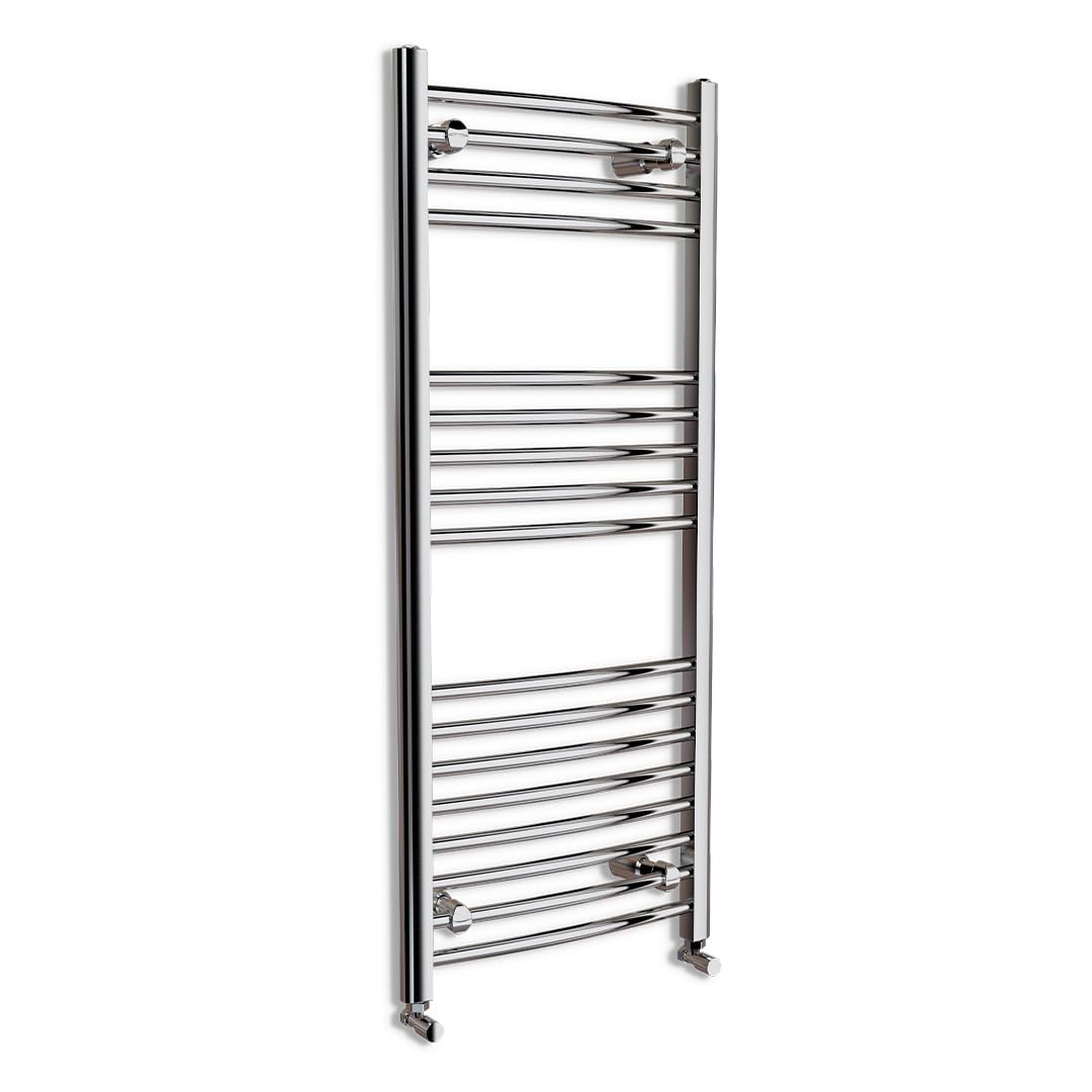 Ibathuk | 1200 X 500 Curved Heated Towel Rail Chrome Bathroom Radiator 5056066479446