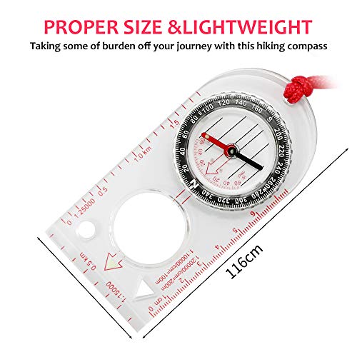 Bússola de navegação TOPmontain, bússola orientadora para meninos escoteiro, bússola de caminhada co