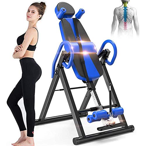 Starsmyy Mesa De Inversión De Servicio Pesado Mesa De Terapia De Fitness Mesa De Inversión De Gravedad Plegable Tabla De Alivio del Dolor De Espalda Mesa Al Revés Soporte Lumbar