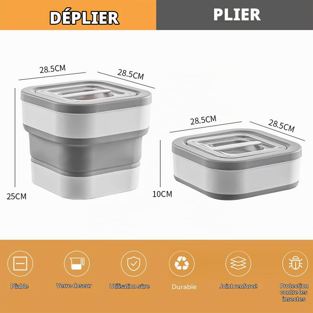 boite croquette chien, conteneur croquettes chien, 10L boîte à aliments pour chiens, Bac à aliments pour animaux bien refermable Peut contenir des aliments pour animaux
