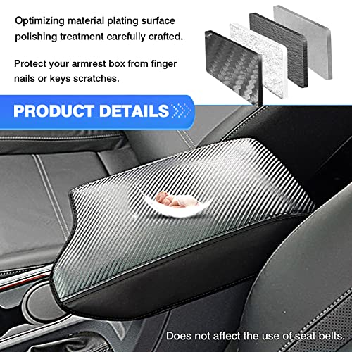 Image of Autorder Center Console Cover for 2019-2023 Ford Ranger Accessories Armrest Cover Carbon Fiber Middle Console Pad Anti-Scratch Armrest Protector (NOT for 2023 Ranger XL /Raptor /Wildtrak)