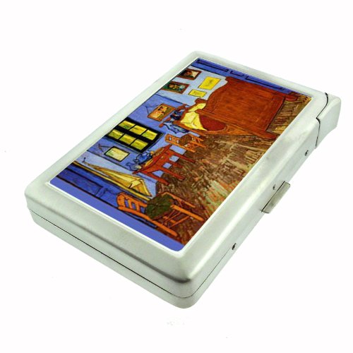 Vincent Van Gogh Bedroom Arles Double-Sided Cigarette Case with Lighter, ID Holder, and Wallet D-163