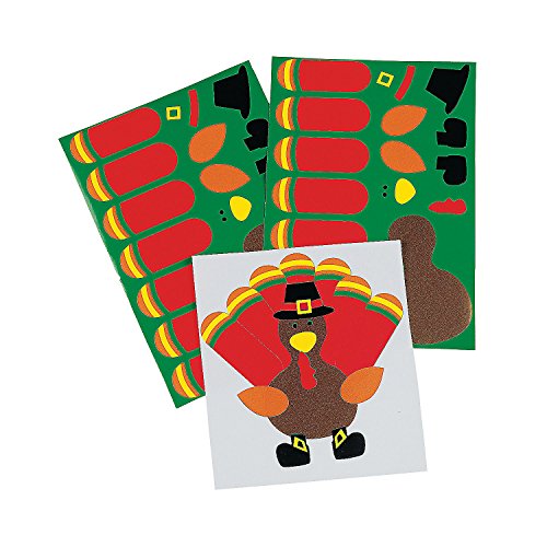 Vibrant Multicolor Turkey Sticker Sheets - .38