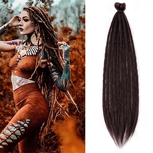 Fengmei Dreadlock Extensions 36 inch 20Strands Handmade Synthetic Dreadlock Extensions Reggae Hair Crochet Braids BraidingHair Extensions(36inch20strands, #4)