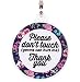 Flower Tag - Please Don't Touch Germ Can Hurt Me,Thank You(Baby Safety Sign, Newborn, Baby Car Seat Tag, Baby Shower, Stroller Tag, Baby Preemie No Touching Car Seat Sign)