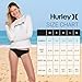 Hurley Rash Guard for Women, Womens Rash Guard Long Sleeve Shirts, Rashguard Swim Shirt Women UPF 50+ SPF & UV Protection White