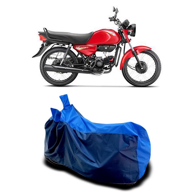 Image of DUFFEL-Two Wheeler Bike Body Cover Compatible for Hero Hf Dawn Bs6 Heat Protectio /UV-Rays /Birds Dropping /DustProof /Waterproof All Variants [Nevay Blue]