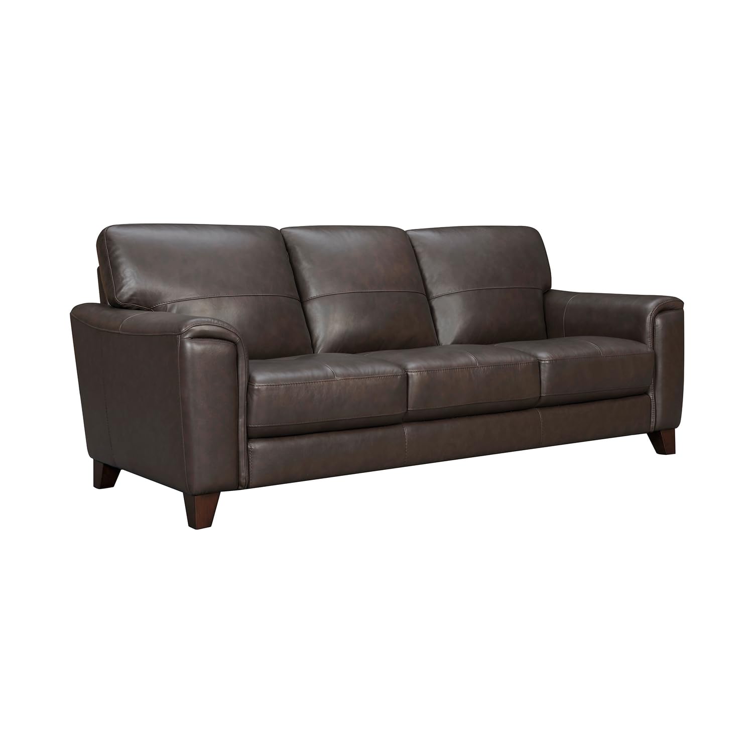Art Nouveau Allure 87-Inch Leather Square Arm Sofa