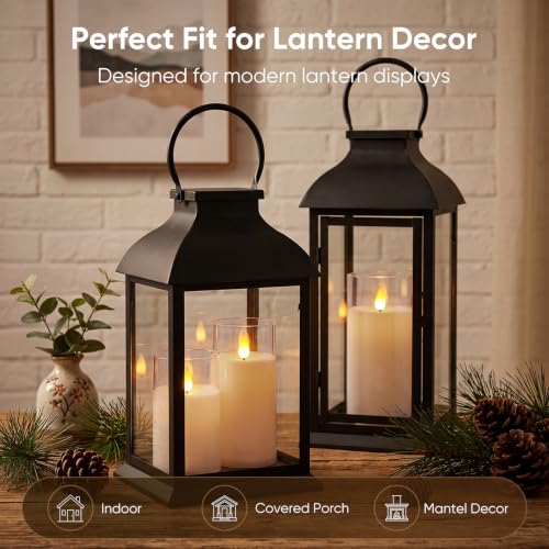 Image of Homemory Pure White Rechargeable Flameless Candles, Remote Timer, Set of 3