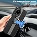 Yarxiawin for Huawei Pura 70 Ultra Case Leather with Ring Holder Black, Rugged Heavy Duty Huawei Pura 70 Ultra Phone Case Shockproof with Kickstand Slim Cover Anti-Slip (Black 2)