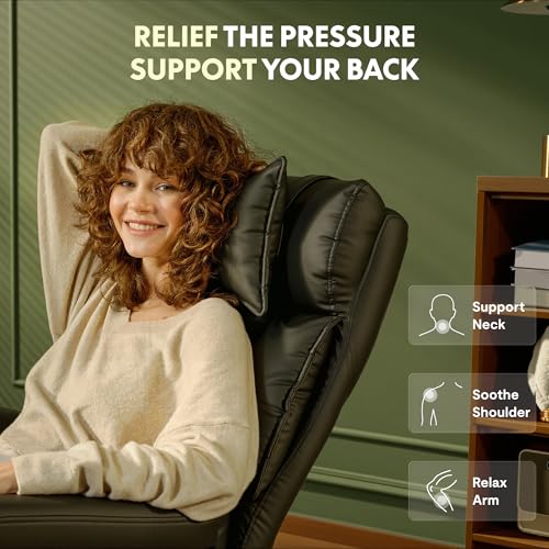 Image of FLEXISPOT Oversized Big and Tall Office Chair, 180 Flip Armrests for Pets&Cross Legged, Computer Desk Chair with Footrest, Lounge Chairs for Home Office Gaming Working, ScratchSafe Air Leather, Black