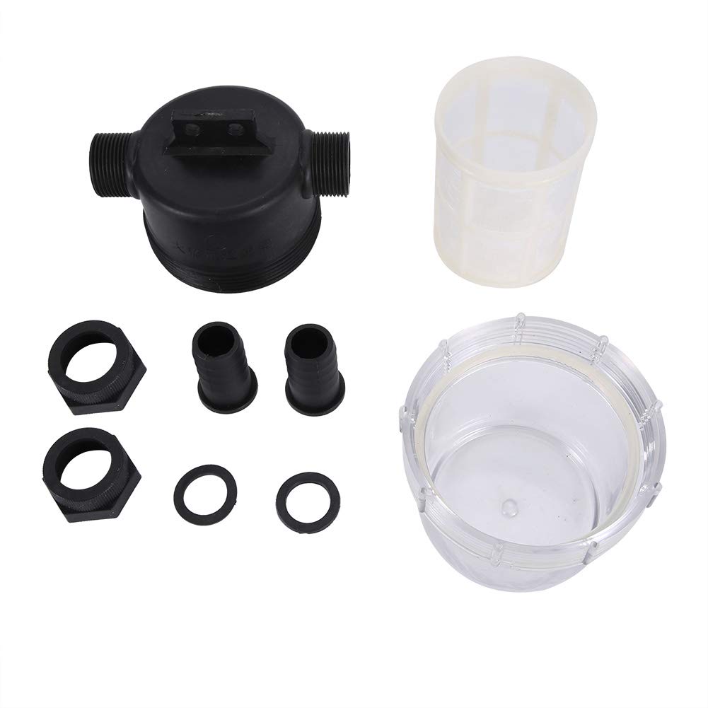 Syrisora Pumpenfilter Transparent Inline Mesh Sieb Wasserpumpenfilter Bewässerung High Flow Gartenbewässerungsschnittstellenrohre, Wasserpumpenfilter, Pestizidzubehör