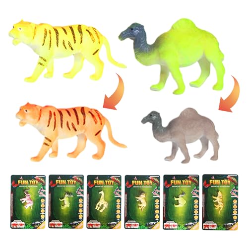 Juguetes de animales que cambian de color, juguete sensorial de 6 piezas para niños bañeras de agua | Ideas de regalo para niños pequeños promoción sensorial piscina al aire libre cumpleaños Navidad