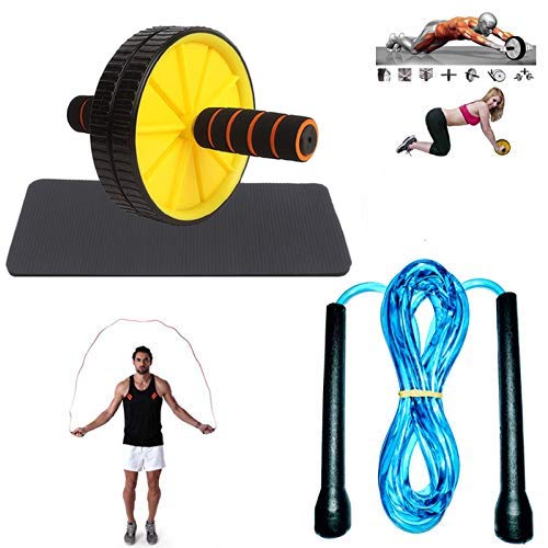 CONSONANTIAM AB Wheel Roller Abdominal Workout for Exercise and Knee Mat And Jump Skipping Rope for Men Gym, Women, Weight Loss, Kids, Girls, Children, Adult Best in Sports, Fitness, Exercise, Workout (B082CXG5QN) Amazon Price History, Amazon Price Tracker