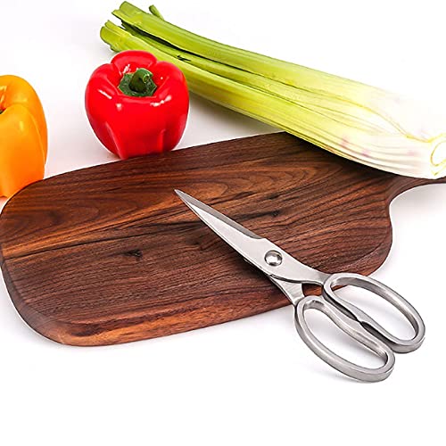 RTHGTFJD Tijeras Costura Tijeras domésticas, Hechas de Acero Inoxidable, adecuadas for Cortar Alimentos en la Cocina, Resistencia a la fricción de Plata, no fácil de desvanecer.