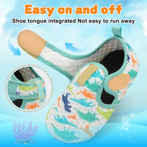 Image of LeIsfIt Kids Water Shoes Girls Boys Quick Dry Aqua Socks Breathable Swim Shoes Non-Slip Barefoot Socks for Beach Surf