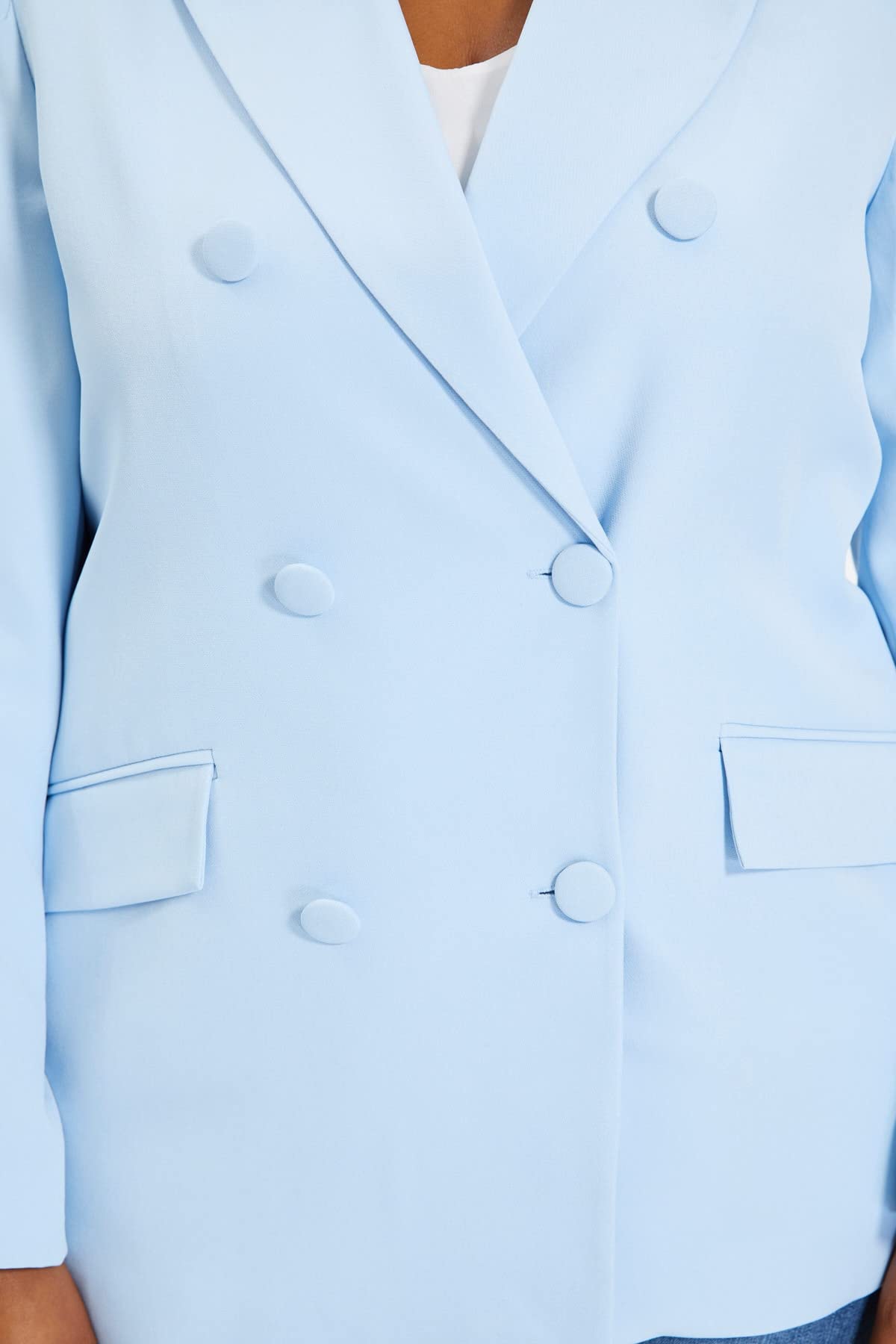 Trendyol Veste Blazer avec Boutons Verts Trendyol Green Button Veste Blazer Détail Vert Femme