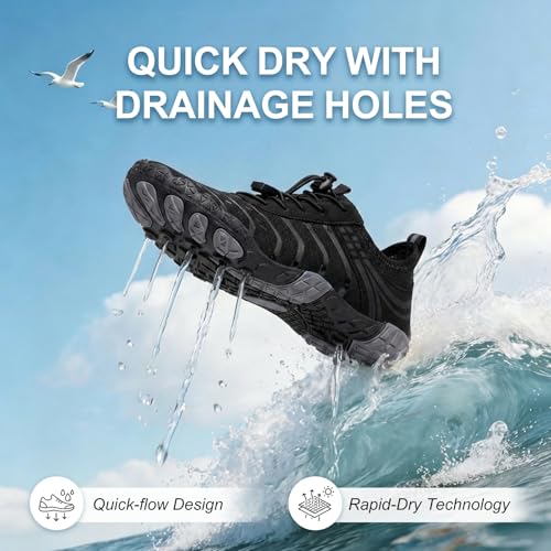 Image of Barefoot Shoes for Women & Men, Grounded Walking Hiking Barefoot Shoes, Wide Toe Box Non-Slip Water Athletic Footwear, Comfortable Vitality Barefoot Footwear, Trail Running Sneakers Unisex