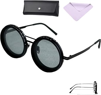 Polarized Sunglasses for Men, Adjustable Tint with UV Protection and ND Filter Lens, 1-9 Gears Rounded Design