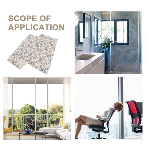 Cortinas cortas de algodón azul floral: adiós miradas, más luz y aire 8