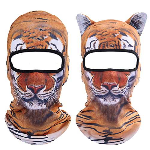 Image of Cat Balaclava,Dog Balaclava,Halloween Hat,Cute Full Face Hood Mask Animal Ski Mask for Hiking Riding Sports Outdoor