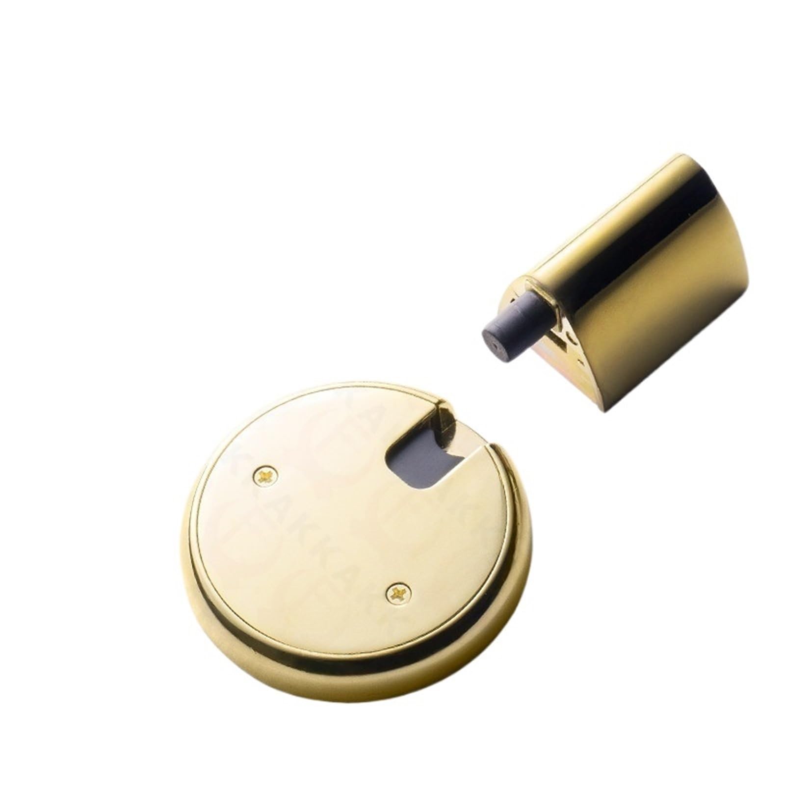 Door Stopper Nail Free Adjustable Mechanical Windproof Door Stop for Wall Protection and Fixed Position(Gold)