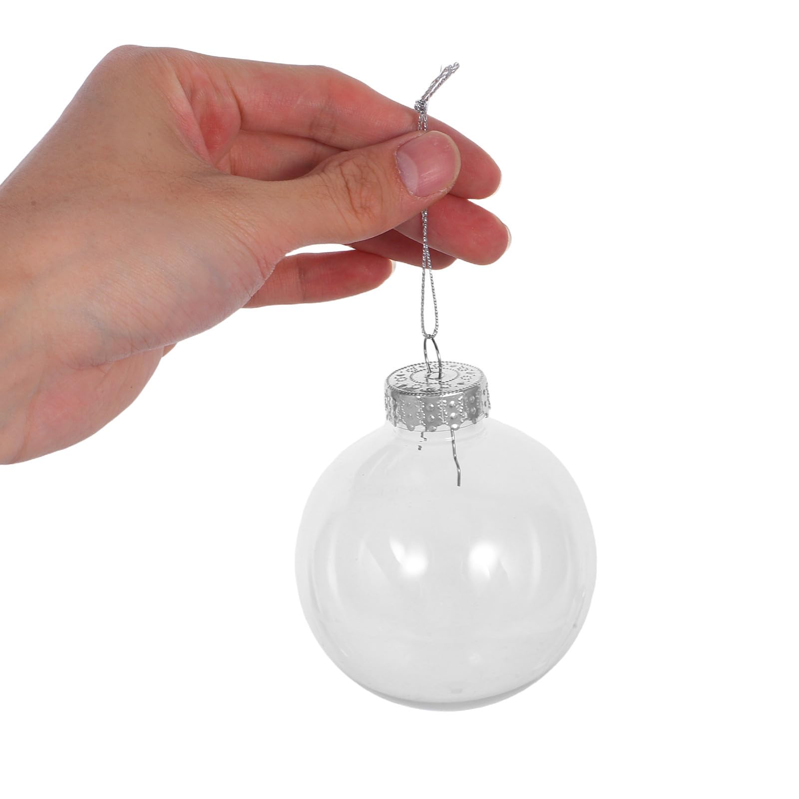 BESPORTBLE 10 Unidades Bolas Transparentes para Árbol de Navidad de Plástico, Decoración Creativa y Simple para Festival y Ambiente Festivo DIY