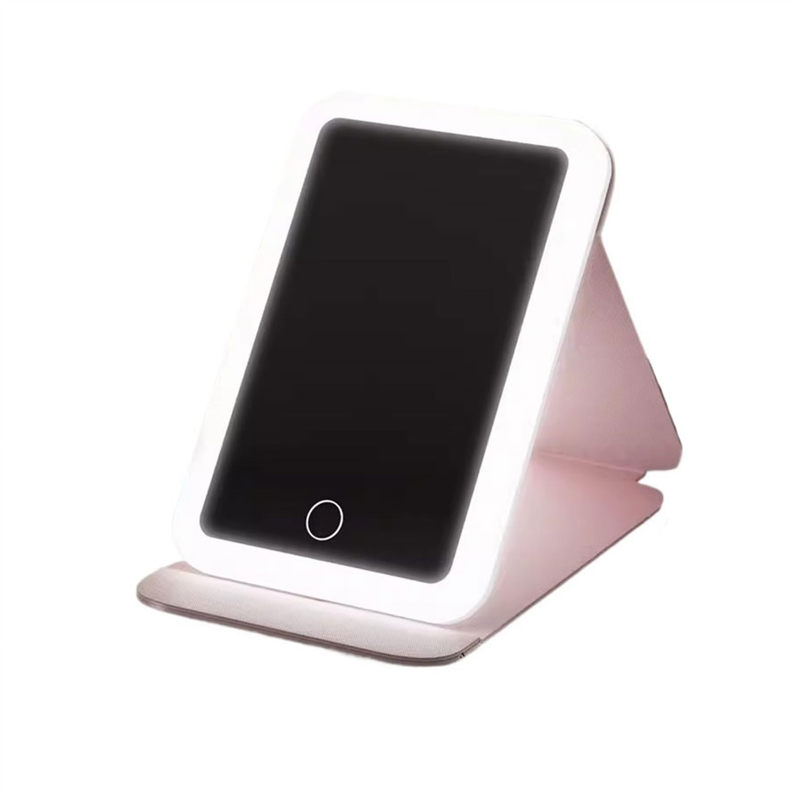GHJrtHFJ Desk mirror, with Light Refill Mirror Portable Desktop Bedroom Makeup Rechargeable Tabletop Cosmetic(Pink)