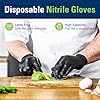 SWIFTLITE Black Nitrile Gloves, Food Safe Disposable Gloves Latex Free, Rubber Gloves Powder Free for Cooking, Kitchen Clean #1