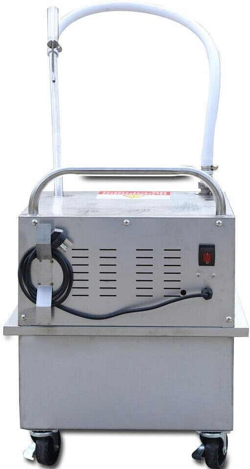 Miniatura 5 de Máquina de filtro de aceite de restaurante de 55 L14.5 galones, máquina de filtro de aceite de freidora móvil de 550 W, filtro de aceite para