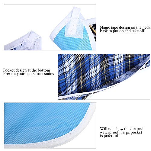 ViaGasaFamido Waterproof Adult Bibs,Reusable Washable Stain Resistant Clothing Protector for Limited Mobility the Elderly - Image 3